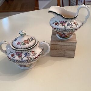 Spode “Chinese Rose” Sugar & Creamer Set